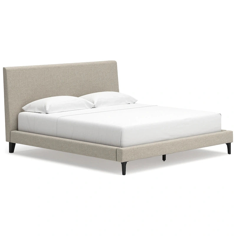 Helles Grau Kingsize Polsterbett mit Lattenrost