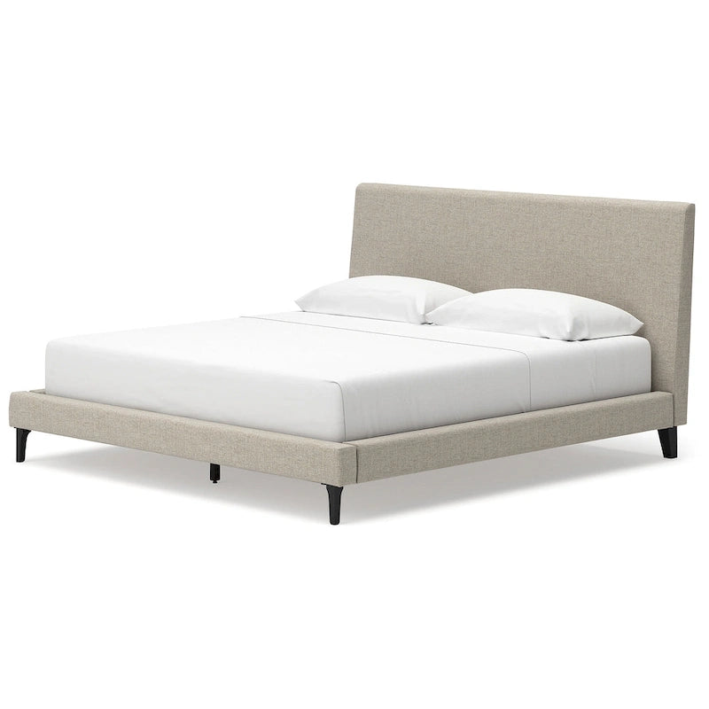 Helles Grau Kingsize Polsterbett mit Lattenrost