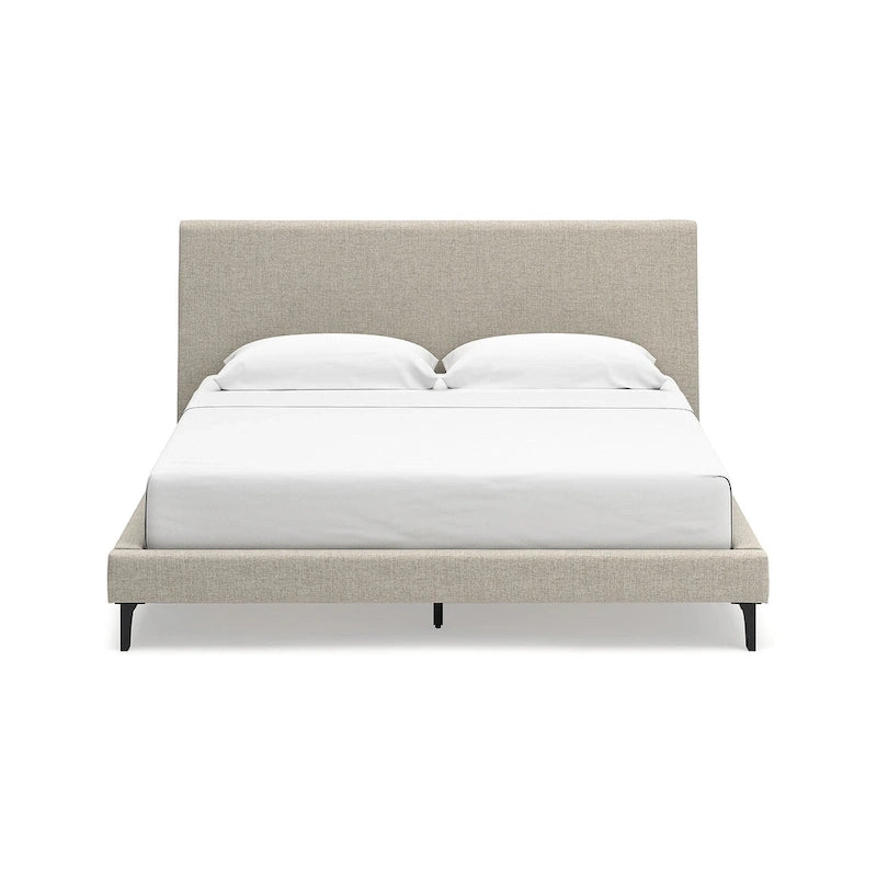 Helles Grau Kingsize Polsterbett mit Lattenrost