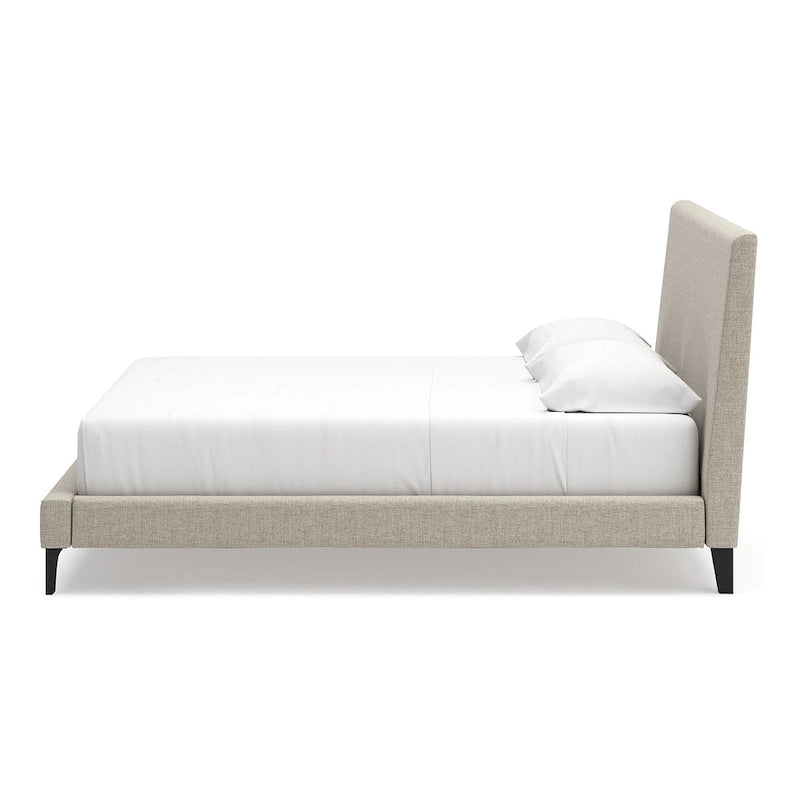 Helles Grau Kingsize Polsterbett mit Lattenrost