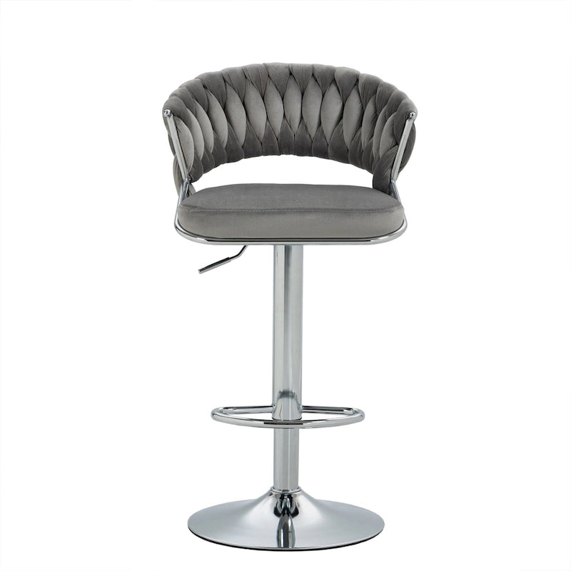 2er-Set Barhocker, höhenverstellbar mit drehbarer Sitzfläche