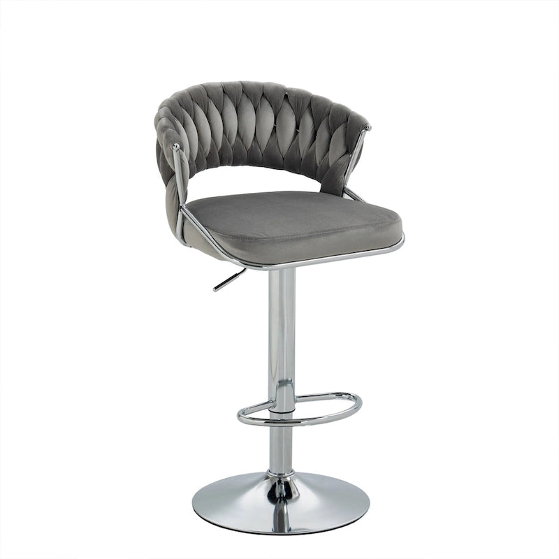 2er-Set Barhocker, höhenverstellbar mit drehbarer Sitzfläche