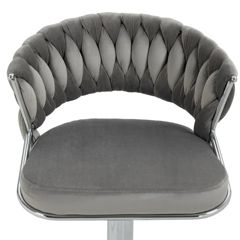 2er-Set Barhocker, höhenverstellbar mit drehbarer Sitzfläche