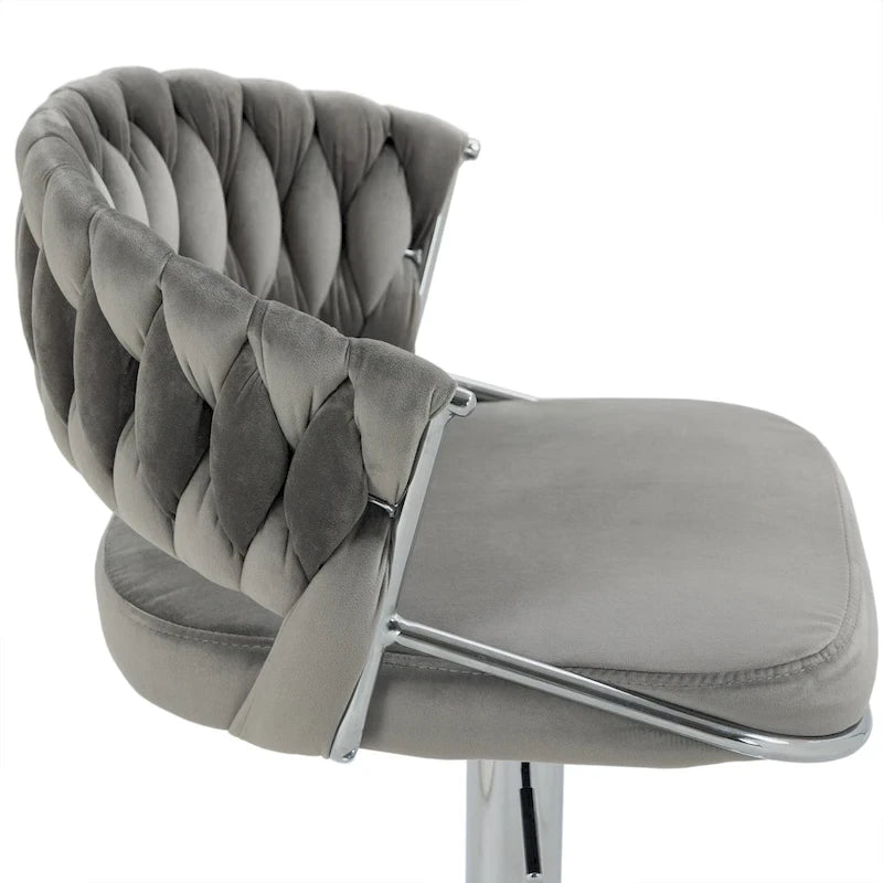 2er-Set Barhocker, höhenverstellbar mit drehbarer Sitzfläche