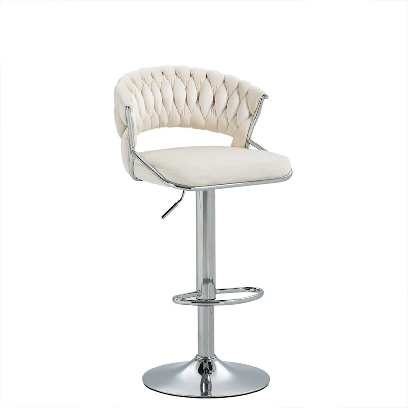 2er-Set Barhocker, höhenverstellbar mit drehbarer Sitzfläche