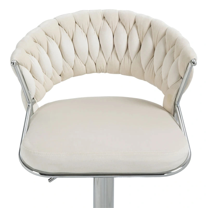2er-Set Barhocker, höhenverstellbar mit drehbarer Sitzfläche