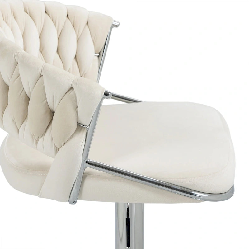 2er-Set Barhocker, höhenverstellbar mit drehbarer Sitzfläche