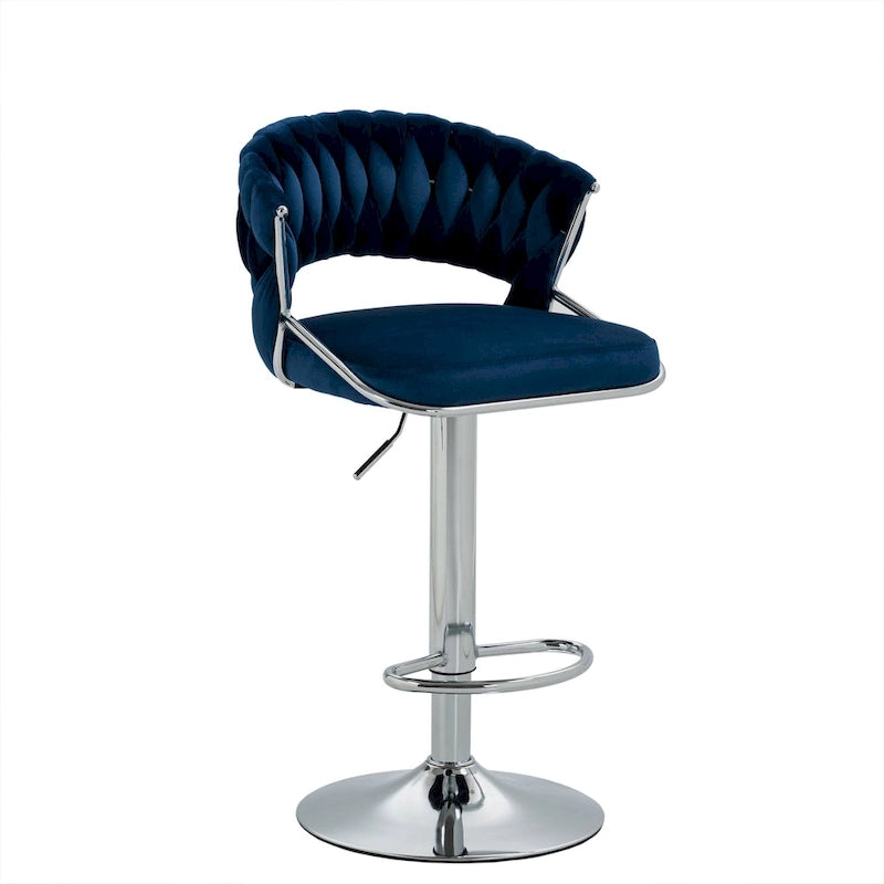 2er-Set Barhocker, höhenverstellbar mit drehbarer Sitzfläche