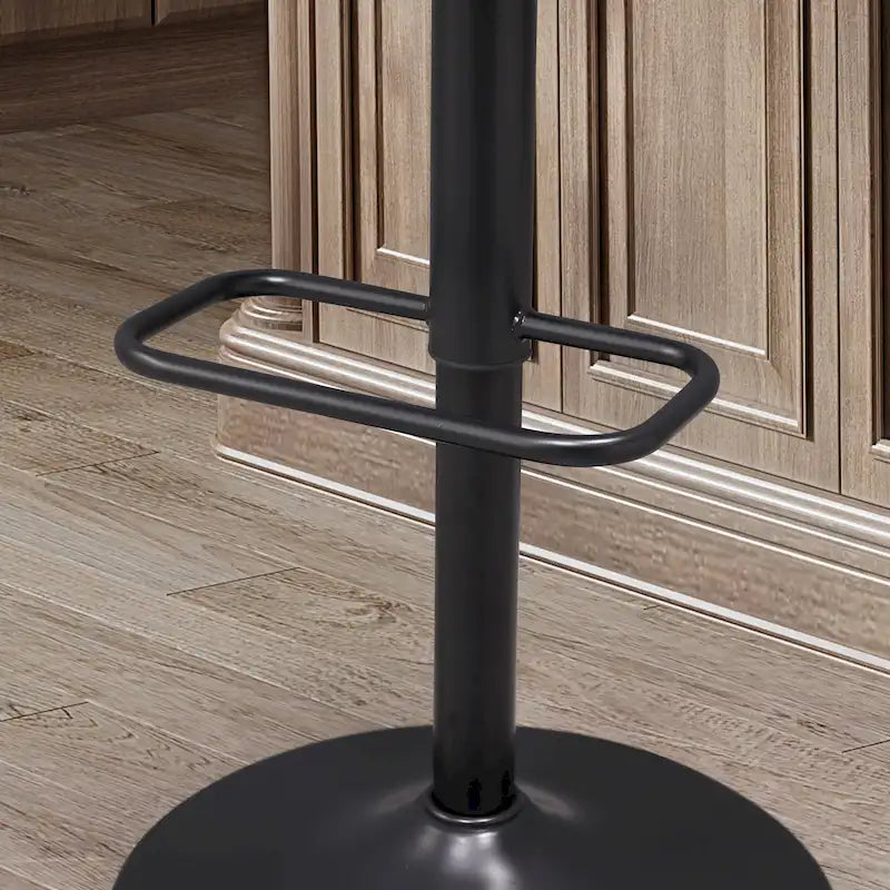 Barhocker aus gebogenem Holz mit Kunstleder und Drehfunktion, höhenverstellbar