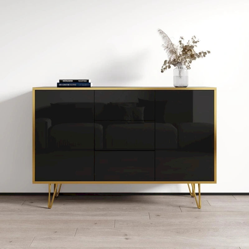 Modernes Hochglanz-Sideboard, 140 cm
