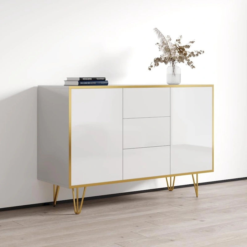 Modernes Hochglanz-Sideboard, 140 cm