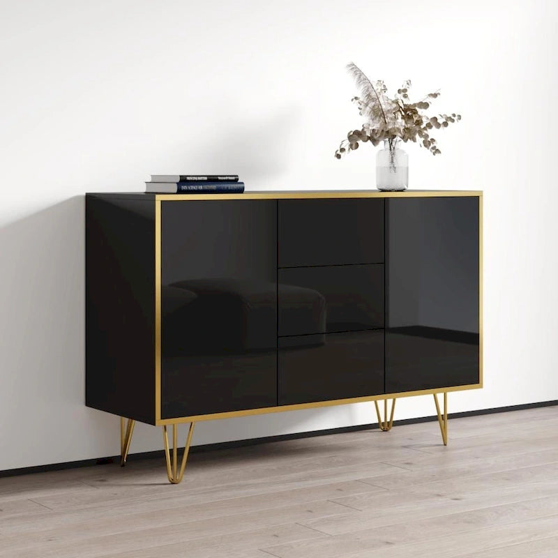 Modernes Hochglanz-Sideboard, 140 cm