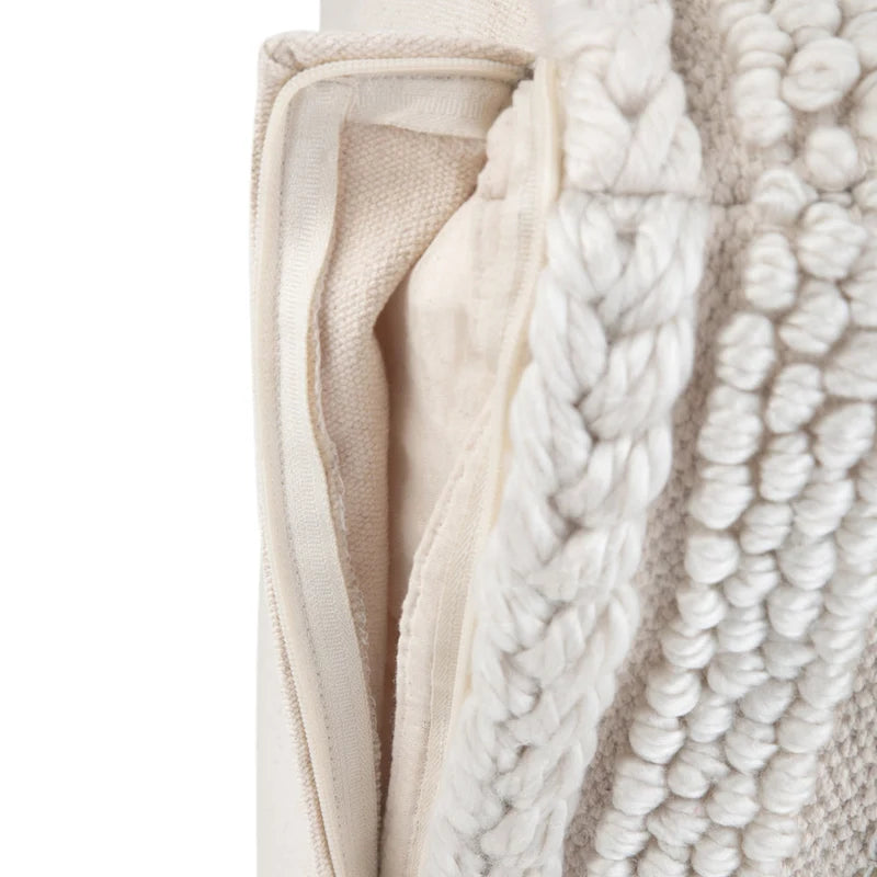 Boho-Sitzpouf mit handgewebtem Muster