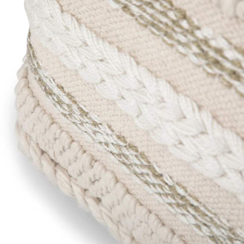 Boho-Sitzpouf mit handgewebtem Muster