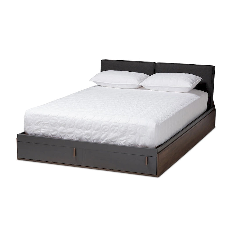 Modernes Queen-Size-Plattformbett mit Stauraum