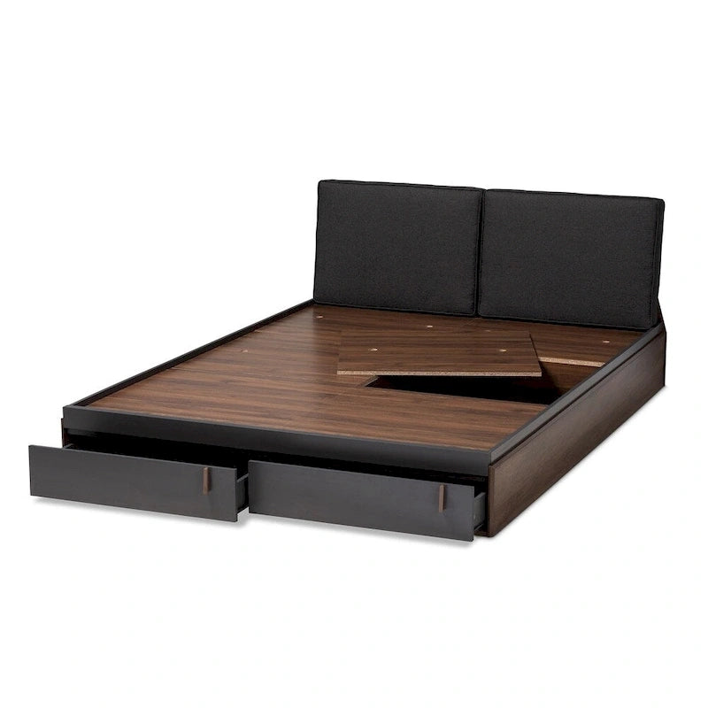 Modernes Queen-Size-Plattformbett mit Stauraum