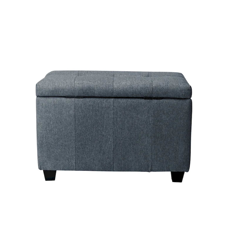 Stoff-Sitzbank mit aufklappbarem Deckel und Tufting-Design
