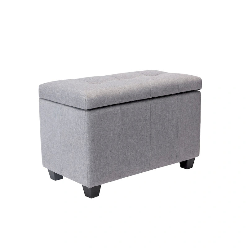 Stoff-Sitzbank mit aufklappbarem Deckel und Tufting-Design