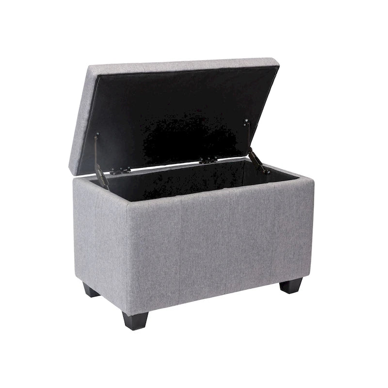 Stoff-Sitzbank mit aufklappbarem Deckel und Tufting-Design