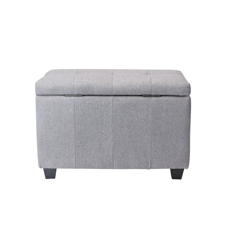 Stoff-Sitzbank mit aufklappbarem Deckel und Tufting-Design