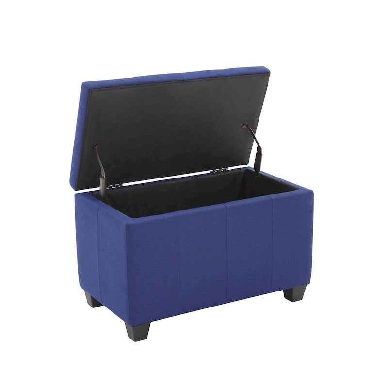 Stoff-Sitzbank mit aufklappbarem Deckel und Tufting-Design