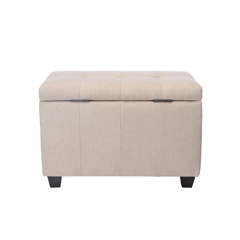 Stoff-Sitzbank mit aufklappbarem Deckel und Tufting-Design