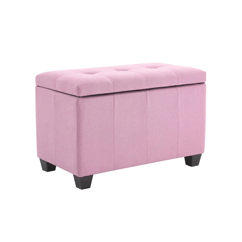 Stoff-Sitzbank mit aufklappbarem Deckel und Tufting-Design