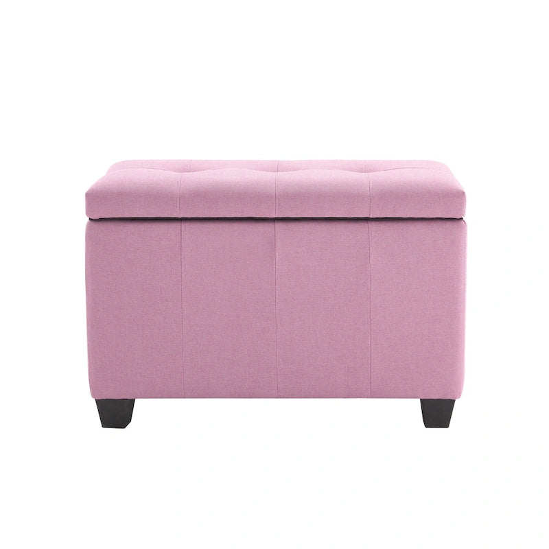Stoff-Sitzbank mit aufklappbarem Deckel und Tufting-Design