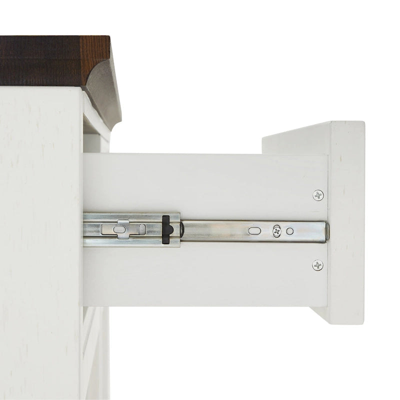 Kücheninsel im Landhausstil mit X-Motiv-Türen, 2 Schränken und 2 Schubladen