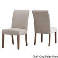 Slipcover-Parsons-Stühle mit gerollter Rückenlehne, 2er-Set