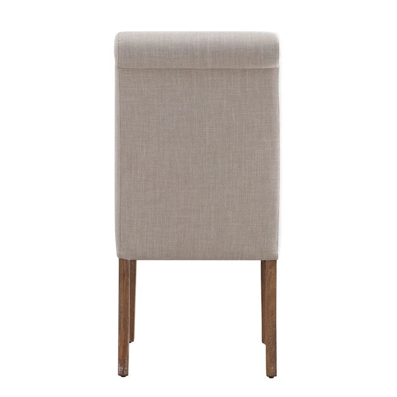 Slipcover-Parsons-Stühle mit gerollter Rückenlehne, 2er-Set