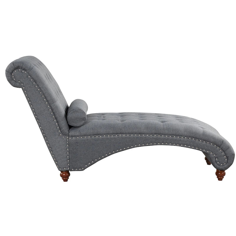 Moderne armlose Samt-Chaiselongue mit Nackenkissen