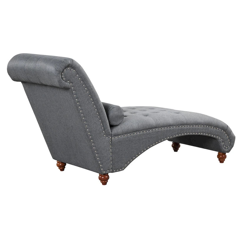 Moderne armlose Samt-Chaiselongue mit Nackenkissen