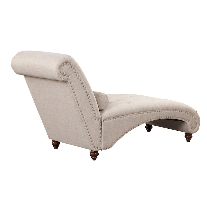 Moderne armlose Samt-Chaiselongue mit Nackenkissen