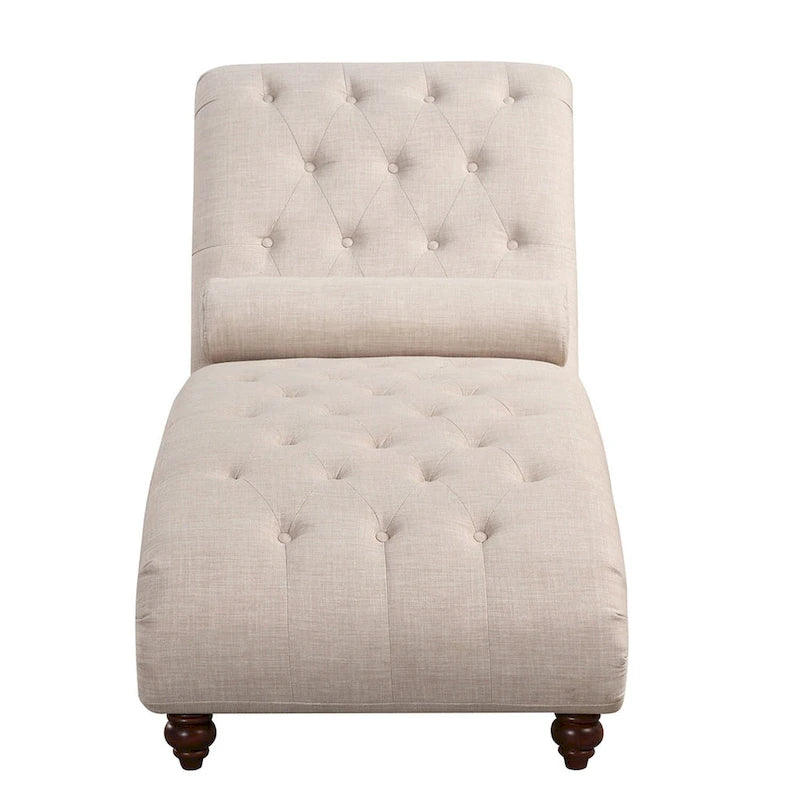 Moderne armlose Samt-Chaiselongue mit Nackenkissen