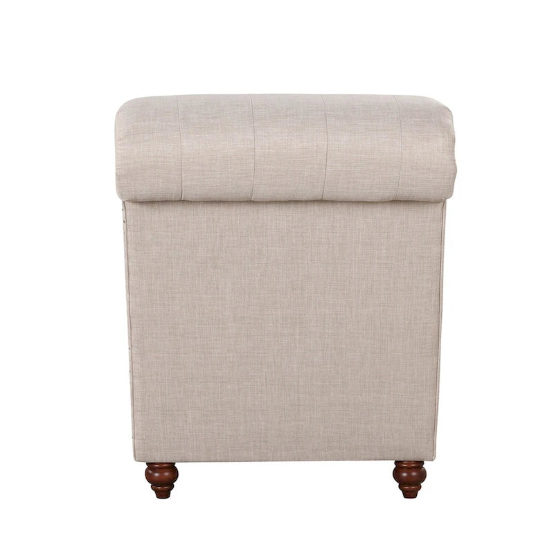 Moderne armlose Samt-Chaiselongue mit Nackenkissen