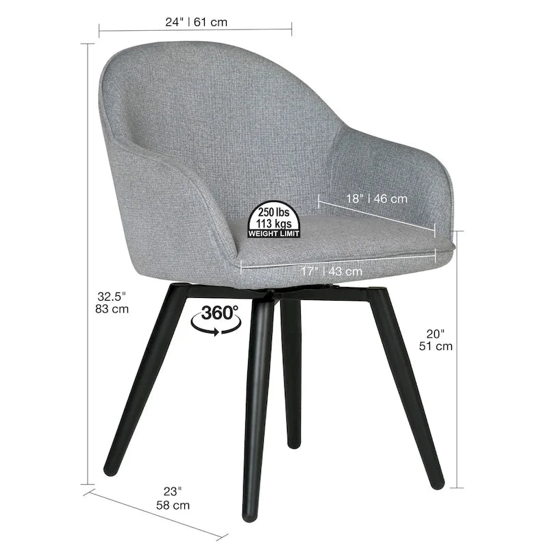 Dome Drehsessel mit Metallrahmen und Schaumstoffsitz
