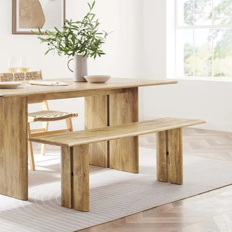 58-Zoll Essbank aus Mangoholz