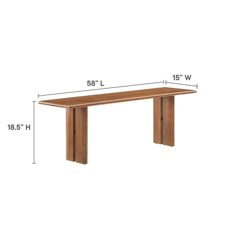 58-Zoll Essbank aus Mangoholz