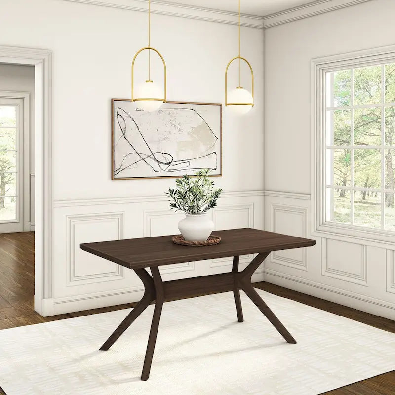 Plank and Beam Verso Cross Leg Rectangular Dining Table - 60