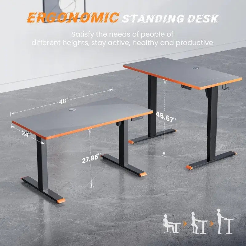 48x24 Zoll Elektrisch Höhenverstellbarer Schreibtisch