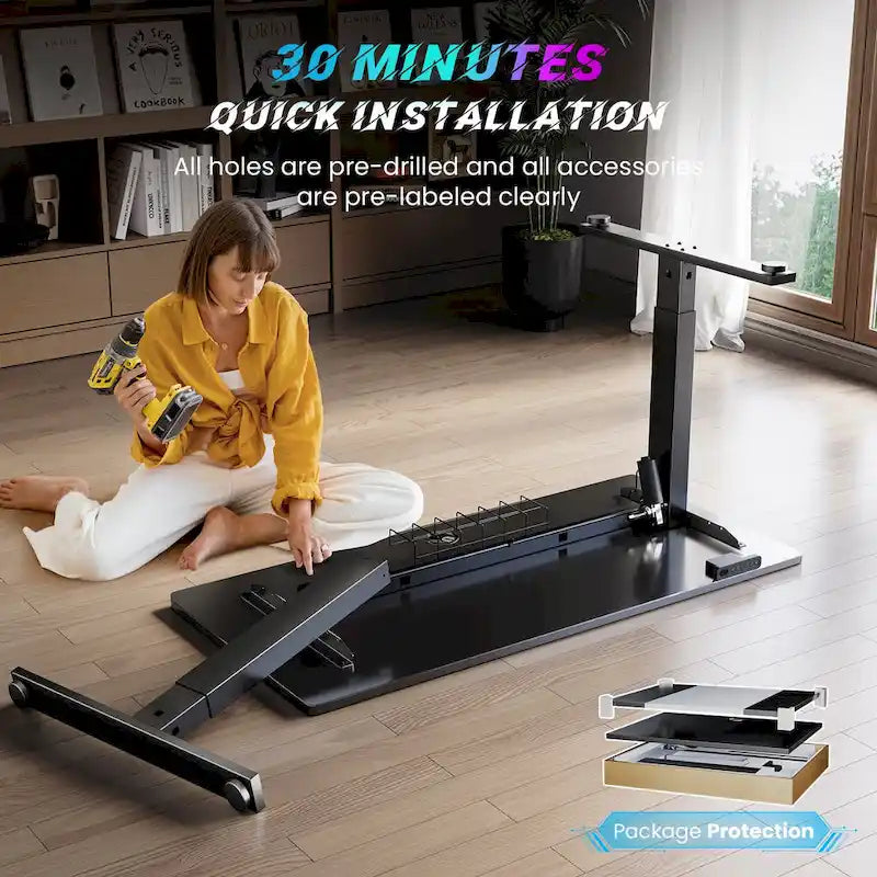 48x24 Zoll Elektrisch Höhenverstellbarer Schreibtisch