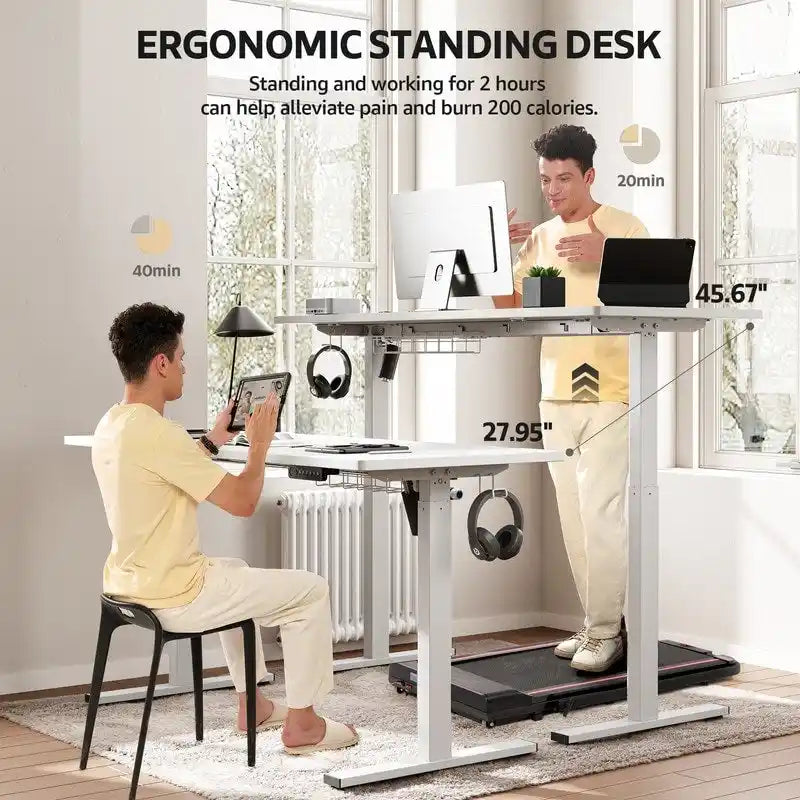 48x24 Zoll Elektrisch Höhenverstellbarer Schreibtisch