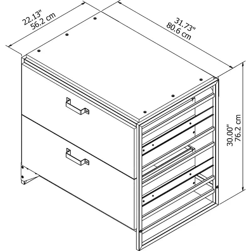 Aktenschrank in Rustikalem Grau