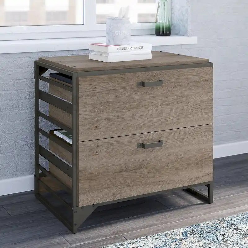 Aktenschrank in Rustikalem Grau