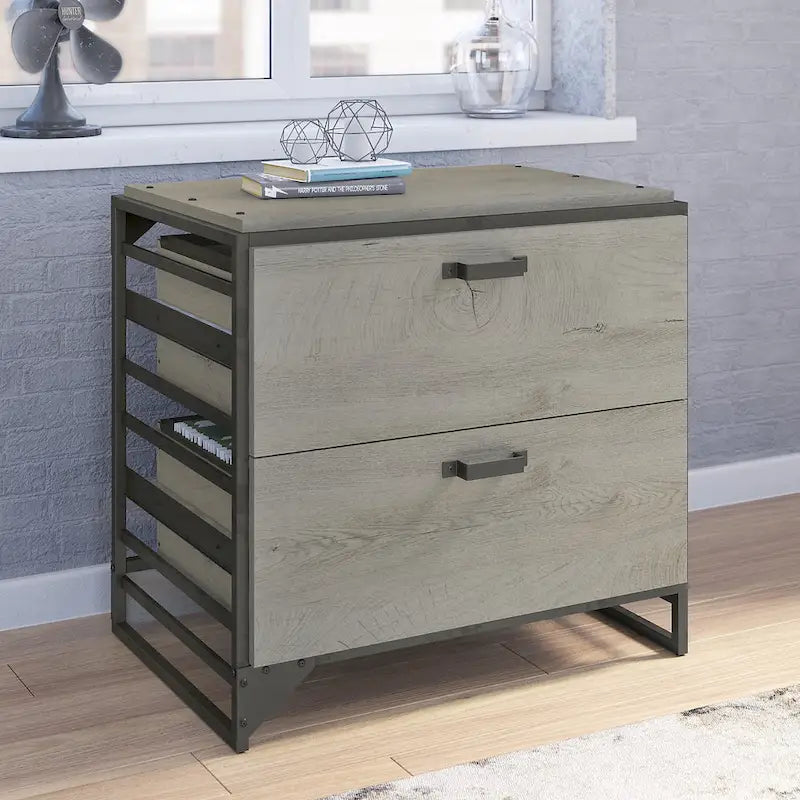 Aktenschrank in Rustikalem Grau