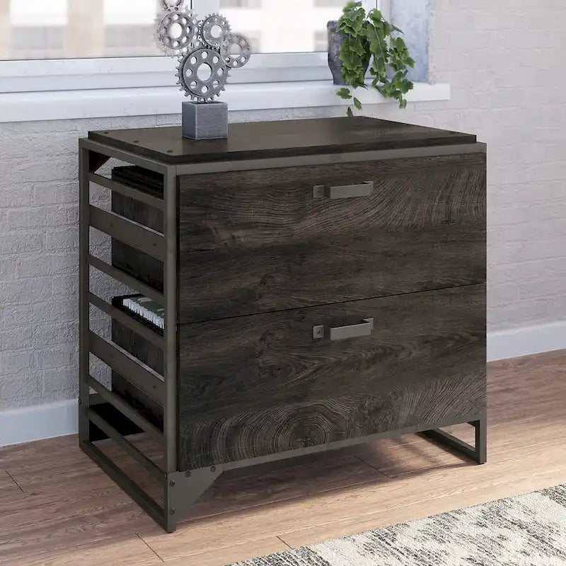 Aktenschrank in Rustikalem Grau